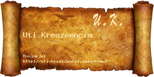 Uti Kreszcencia névjegykártya